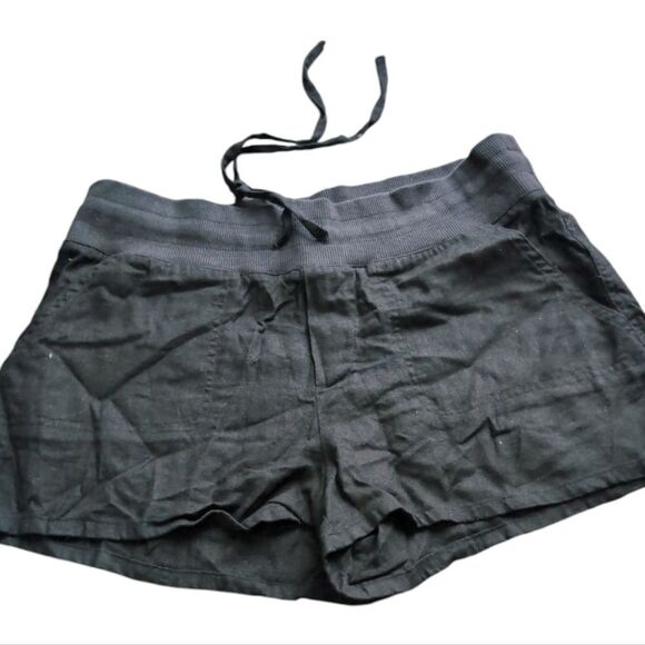 Black linen shorts size L - Picture 1 of 5